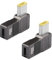 GINTOOYUN 2PCS USB C to Slim Tip Charging Converter Adapter 100W 5A Laptop Type C Female Input to Right Angle Slim Tip Rectangle Plug Converter for E440 E450 E550 E560 T430 T440 T440S (Square plug)