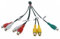 Vuzmode 14 Pin 7 RCA Output Harness Subwoofer DIY Camera Cable Adapter Wiring Connector Android Radio Stereo Accessories head unit adapter cable(Orange)