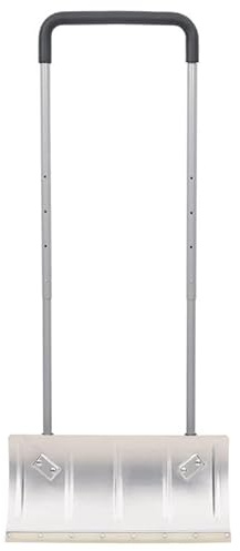 Schneeschieber mit Teleskopgriff aus Stahl, 61 cm, silbern - Ideal für schnelle Schneeräumung im Winter, robust und langlebig für einfaches Entfernen von Schnee und EIS