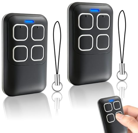 Telecomando per porta del garage, 2 pezzi, 868 MHz, compatibile con trasmettitore manuale Hörmann BS Bisecur HSE1 HSE2 HSE4 868 BS | HS1 HS4 HS5 HSS4 HSP4 HSD2 HSZ 1 868 BS