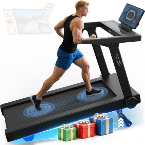 Cowmew Treadmill for Home Foldable, 20% Auto Incline, Running Machine | 20km/h, 7HP, 180KG Weight Capacity, LED Display, Heart Rate Monitor, Bluetooth Speakers for Home Office Gym