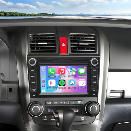 Double Din Car Stereo Radio for Honda CRV 2007-2011 7 Carplay 4GB+64G GPS | Double Din Android Wireless Carplay Android Auto Support Bluetooth/GPS/WiFi/Backup Camera/SWC/FM/Mirror Link/IPS Touch Screen