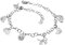 Bungsa Damen Bettelarmband Tiere & Feridokugel Silber aus 316L Edelstahl