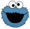Retro-Aufkleber, reflektierend, für Helm Cookie Monster