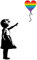 Stickers Illustrating Banksy Girl with Rainbow Balloon in Support of Hope for All Nurses and keyworkers (Car or Laptop)
