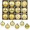 LIHAO 12PCS Bolas de Navidad Adornos Decoracion Árbol de Navidad Bolas Plásticas Navidad Dorado Adornos Colgantes Decorativos para Árbol de Navidad