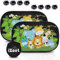 iZoeL Coche Parasol Bebé con Ventosa Parasol Ventana Coche para Niños Ventana Lateral Parasol Película Bosque Animales