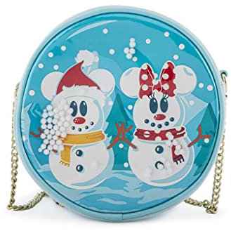 Loungefly Unisex BOLSO Disney Minnie Y Mickey MUECOS DE Nieve, Standard