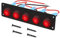 RUNCCI-YUN 12V/24V pannello interruttore,Pulsante Interruttore Rotondo,Impermeabile 5 Gang Pannello interruttori a levetta LED,Pannello Interruttori a Bilanciere per Auto, Barca, Camion (Rosso)
