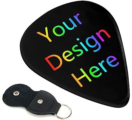Personalisierte Gitarre Picks 6-Pack für akustische Gitarre E-Gitarre Bass Ukulele, benutzerdefinierte Gitarre Picks Plektrum Halter Gitarre Zubehör Geschenk für Gitarrenspieler Männer Frauen Papa