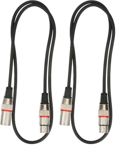 Stagg SMC1 RD S-Series Microphone Cable, Red, 1 m (Pack of 2)