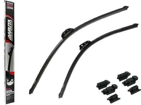 MARUTA Lotus Perl-Effekt Scheibenwischer SET 700 mm / 600 mm - universal - vorne, Aero-dynamik optimierte Wischerblätter aus exklusiver Silikon/Gummimischung (made in Japan)