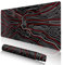 veecom Gaming Mouse Pad, Large Mouse Mat with Rubber Base, Black Topographic Mouse Mat for Desk, Anti-Slip XL Mousepad 800×400×3 mm, Desk Pad for Keyboard and Mouse