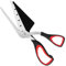 Pizzaschere, Rostfreie Pizzaschere, Schere in Lebensmittelqualität mit Weichem Griff, 2 in 1 Multifunktions Schere, Küchenschere, Schere für Babecue, 27.5 cm
