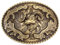 Longcreek Nordisch-Western Ziegenkopf-Gürtelschnalle für Herren, Gold, 10 x 7,4 cm, Poliert, Zinklegierung mit Metallbeschichtung