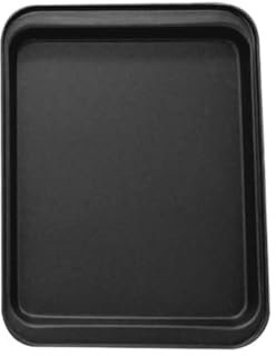 Teglia da forno rettangolare antiaderente Teglia da forno in acciaio al carbonio Vassoio da forno for biscotti Torta Pizza Arrosto Muffin Pane Bakeware Torta placcata Teglia Forno(Black L)