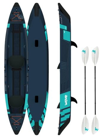 Wave Inflatable Kayak | Premium Kayak for Touring, Adventure & Fun | For All Skill Levels (Navigator, 2-3 Person)