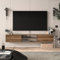 Uniqtrio Floating TV Unit for 75 Inch TVs - TV Stand Cabinet, Table, Media Wall Unit for Living Room Entertainment (Walnut)