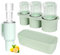 Zikenis Molde de Hielo para Stanley Cup,Molde de silicona para cubitos de hielo Stanley,Bandeja con 3 Cilindricos Huecos,accesorios de 20-40 onzas,Molde de Silicona para Hielo con Tapa - Verde