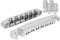 Juego de Puente para Guitarra Eléctrica de 12 Cuerdas, de Aleación de Zinc y plata. Ideal para Guitarras Eléctricas de 12 Cuerdas. Materiales de para Tonos hermosos. Exterior