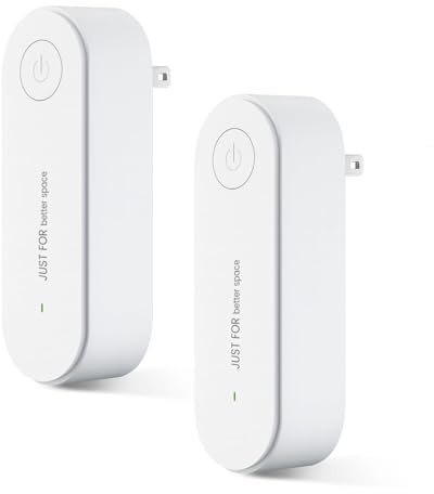 Air Purifier, 2PCS Claru Ionic Air Purifier Plug In Uk, Portable Negative Ion Technology, for Bedroom Home Office, Garage Room Pets, Instantly Cleans Whisper Quiet, Filter-Free Purifier