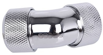 Alphacool 17404 Eiszapfen 16mm HardTube Anschraubtülle 45° L-Verbinder - Chrome Wasserkühlung Anschlüsse