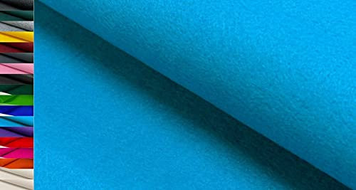 Stoffbook TÜRKIS Stabiler BASTELFILZ TASCHENFILZ Stoff 4MM-100CM Stoffe, D277