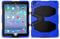 3in1 outdoor tablet sleeve for Apple iPad 2017 9.7 inch shockproof hard case and silicone frame tablet, hybrid blue blue