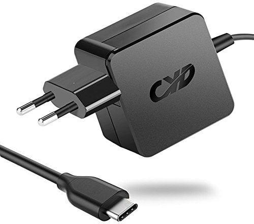 CYD 65W USB Type C Netbook Cargador-Adaptador compatibles para Lenovo Chromebook 100e 300e 500e S330 C330 C630 Yoga / GX20M33579 4X20E75131 / ThinkPad X1 Yoga 2nd 3rd Gen 20JD0022US / Miix 720