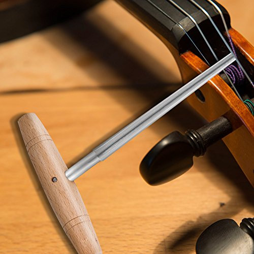 violin reamer,Violine Peg Hole Reibahle,3/4 4/4 Violin/Viola Peg Reamer mit Taper Holzgriff High Speed Steel Luthier Repair Tool Geigenbau Werkzeug
