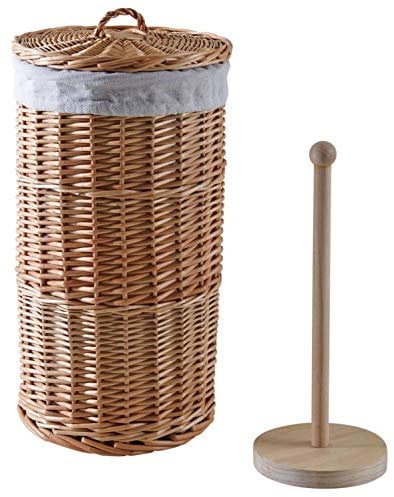 AubryGaspard Rangement Papier Toilette en Osier Clair