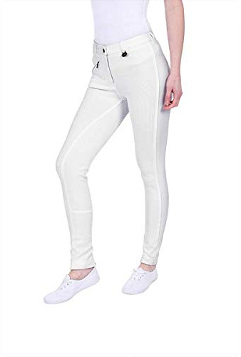 GS Equestrian Children's Silicone Full Seat Jodhpurs (White, 20)