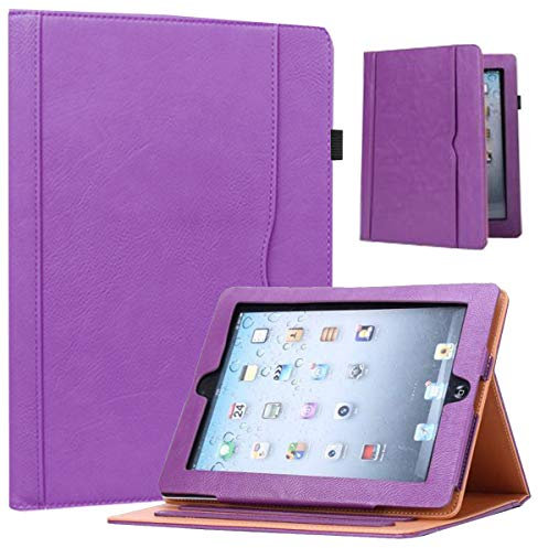 JYtrend 2019/2020 iPad 10.2, 7. / 8. Generation, Multi-Winkel Betrachtungsstand, Folio Smart Cover mit Tasche, Auto Wake Up / Sleep für Modell A2197 A2198 A2199 A2200 A2270 A2428 A2429 A2430 (lila)