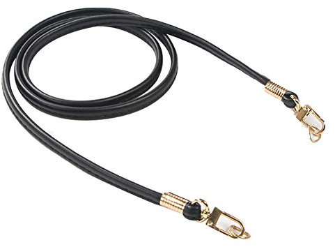 MoreChioce Damen Taschengurt,120cm Lang Breit Schultergurt Lederband Abnehmbar Trageriemen Handtaschen Schulterriemen Zubehör mit Karabinerhaken Schwarz