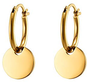 Heideman Ohrringe Damen aus Edelstahl gold farbend Ohrstecker hängend für Frauen mit Kreis
