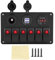 Interruttore a bilanciere, 12V 24V 6 Gang Car Boat Marine LED Interruttore a bilanciere Pannello Doppio USB Voltmetro Accendisigari(Rosso)