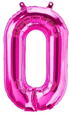 Folienballons Buchstaben Pink - 40/80/100 cm für Geburtstag Hochzeit Party Dekoration Happy Birthday JGA Geschenk Luftballon Abschluss Riesenballon ABI groß XXL klein mini Rosa Mädchen (40 cm - O)