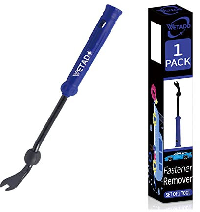 Wetado Plastic Fastener Remover, Clip Removal Tool, Door Panel/Upholstery Remover - Easily Removes Plastic Fasteners, Reduces Damage to Panels and Loss of Clips