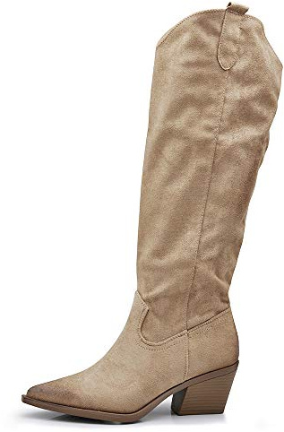 IF Fashion Stivali Cowboy Western Texani Scarpe da Donna A Punta Camperos LY80-12