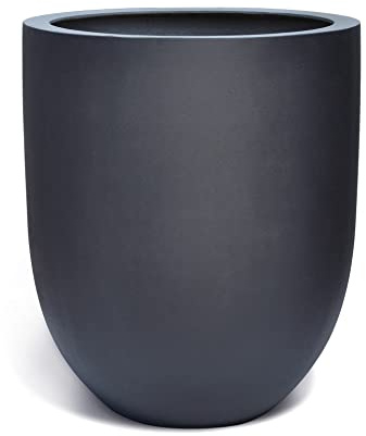 Eschbach® Pflanzkübel Tall Egg Pot 50 Anthrazit Schwarz Rund * 52 x 61 x 61 cm * 10 Jahre Garantie