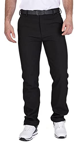 Island GREEN Essentials Men's All Weather Bonded Fleece Lined Trousers, Black, 38W/29L