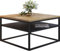 Domando Couchtisch Osimo Industrial für Wohnzimmer Breite 70cm, pulverbeschichtetes Metallgestell in Schwarz und Wotan Eiche