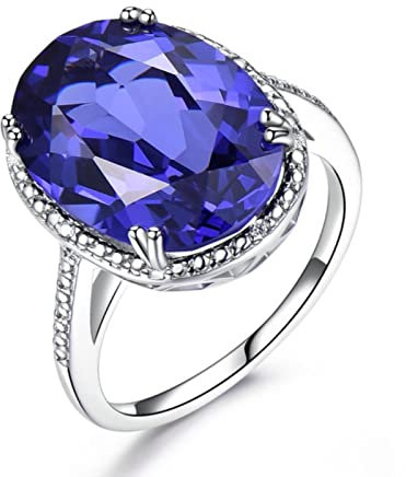 ZLING Hyperbole Erstellt Tansanit Edelstein Schmuck 925 Sterling Silber Ringe Für Frauen Forlove Jubiläumsgeschenke Edlen Schmuck