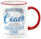 FunTasstic Tasse Stolzer Coach Kaffeebecher beidseitig bedruckt spülmaschinenfest Tasse für das Büro Tee, Kaffee Geschenkidee, Farbe:rot, Größe:Coach