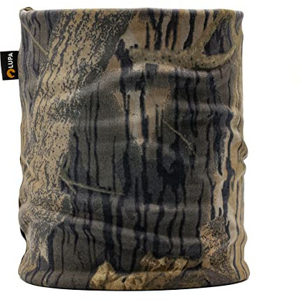 Lupa Handgefertigter Unisex-Doppelschicht-Mikrofleece-Halswärmer – Halsgamaschen für Männer – Winter-Halswärmer für Frauen (Forest Camo)
