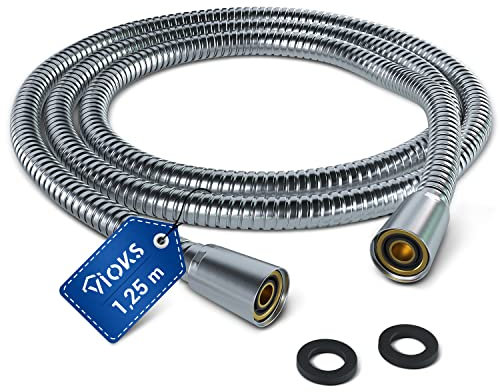 VIOKS Duschschlauch 1 25m Dusch Schlauch Flexibel - Brauseschlauch 1 25m Duschschlauch Edelstahl Verlängerung & Schlauch Duschkopf Schlаuch Für Duschbrause Handbrause