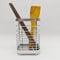 Simpcozy Utensil Holder, Stainless Steel Cutlery Drainer Sink Caddy, Rust Proof Sink Tidy Kitchen Sink Organiser, Cutlery Organiser for Kitchen Utensil (Silver plus)