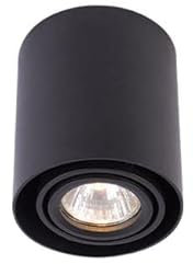 LED Aufbauleuchte, LED Aufbauspot, Aufbaustrahler GU10, Aluminium Schwarz Rund Schwenkbar 90mm x 100mm