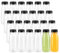 ZMCYN Lot de 24 bouteilles sensorielles vides en plastique PET transparent avec couvercles noirs, 200 ml
