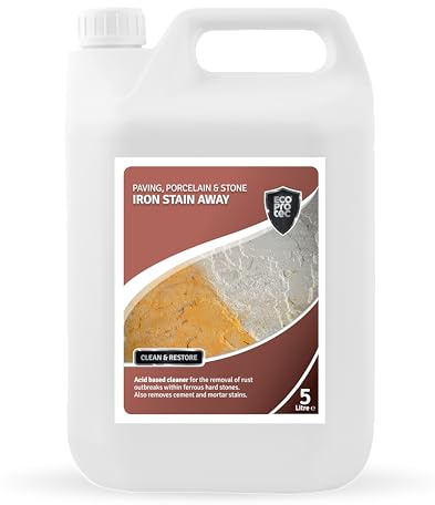 ECOPROTEC Iron Stain Away Cleaner for Removing Brown Stains Caused by Naturally Occurring Iron Deposits in Hard Natural Stone. (5 Litre)